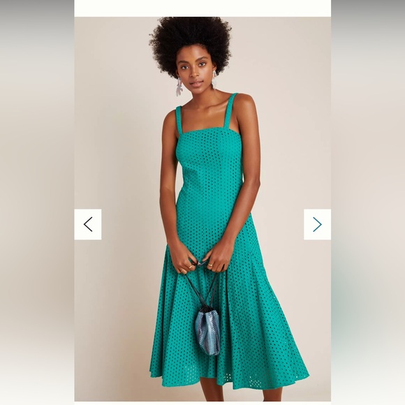 Anthropologie Maeve Leila Eyelet Dress size 12 - Picture 3 of 16